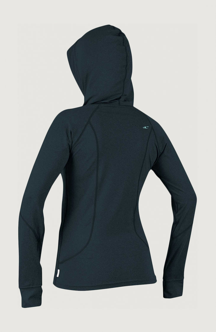 Hybrid Long Sleeve Zip UV Hoodie | Midnighter Black