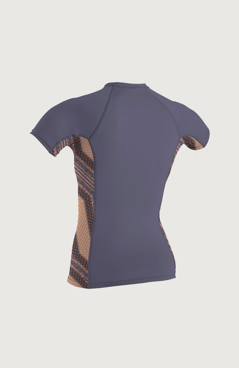 Skins Side Print Short Sleeve Rash Guard Womens | Light Blue