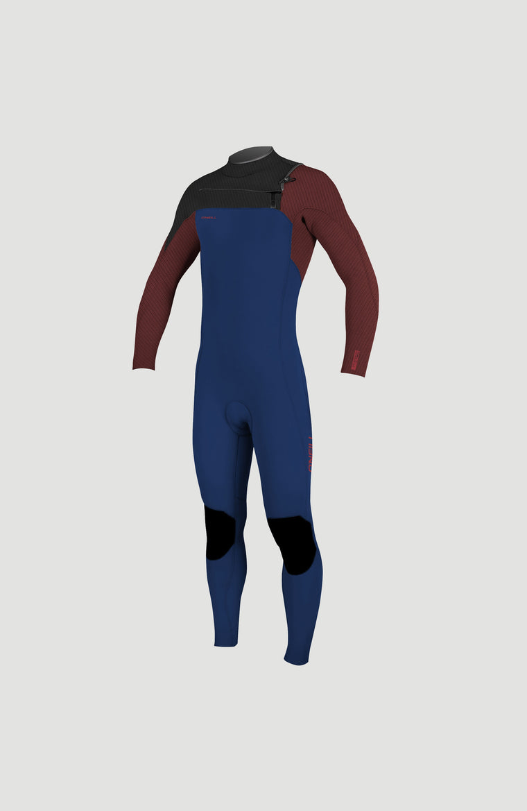 Hyperfreak Plus 3/2mm Chest Zip Full Wetsuit | NAVY/BLOODSHOT/BLACK