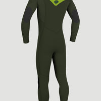 Hyperfreak Plus 4/3mm Chest Zip Full Wetsuit | Dark Green
