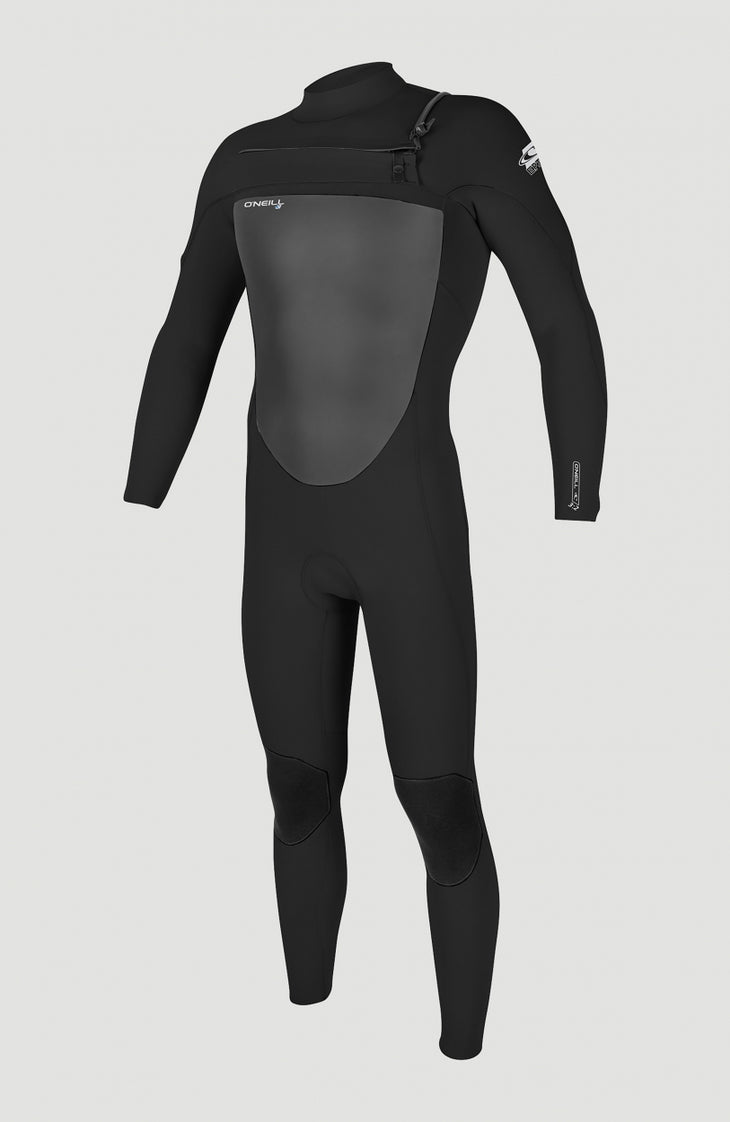 Epic 3/2mm Chest Zip Full Wetsuit | BLACK/BLACK