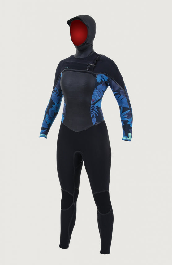 Psycho Tech 6/4mm Chest Zip Hood Full Wetsuit | Black