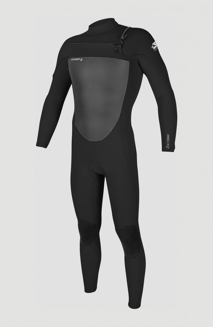 O'Neill Epic 5/4mm Homme Combinaison Zip Poitrine – Néoprène UltraFlex, Coutures GBS, Paddlezones Sans Couture, Genoux Krypto Padz, Noir