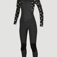 Epic 5/4mm Chest Zip Full Wetsuit | BLACK/CINDY DAISY