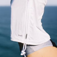 Front Zip Long Sleeve UV Shirt | White