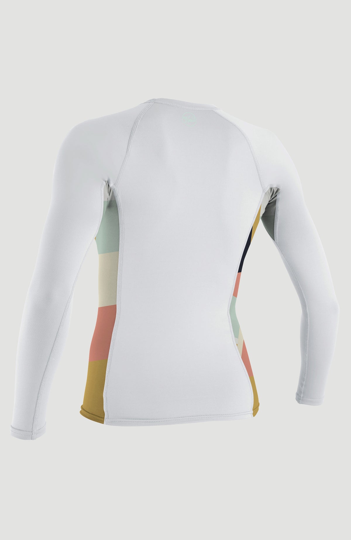 Side Print Long Sleeve Rash Guard | WHITE/JASMINE