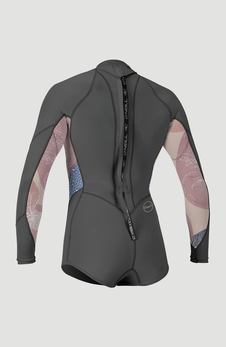 Bahia 2/1mm Back Zip Longsleeve Spring Wetsuit | GRAPHITE/DESERT BLOOM/DRIFT BL