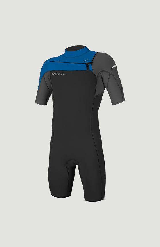 Hammer 2mm Chest Zip S/S Spring Youth | BLK/GRAPH/OCEAN