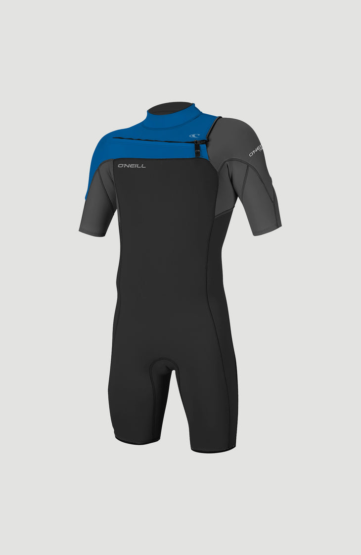 Hammer 2mm Chest Zip S/S Spring Youth | BLK/GRAPH/OCEAN