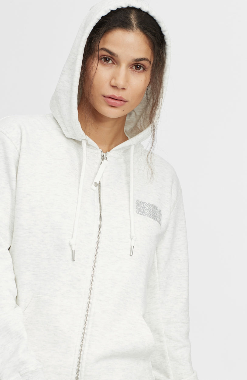 Sweat Triple Stack Full Zip | White Melee
