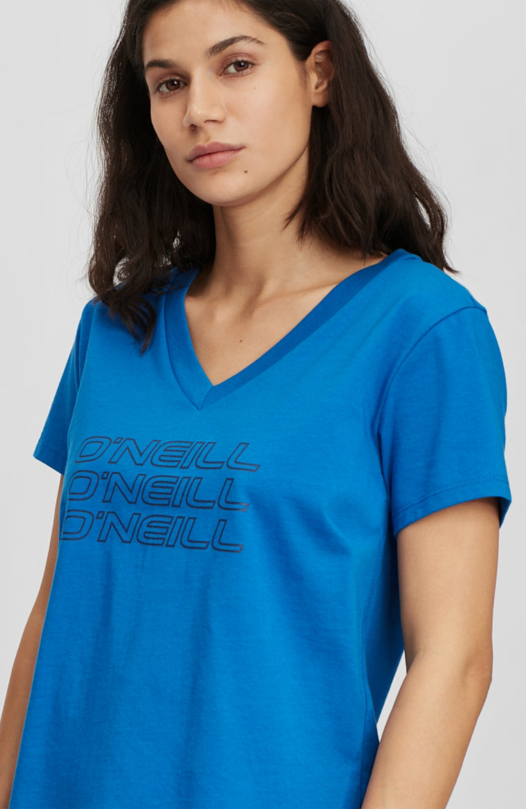Tee-Shirt Triple Stack V-Neck | Ocean Blue