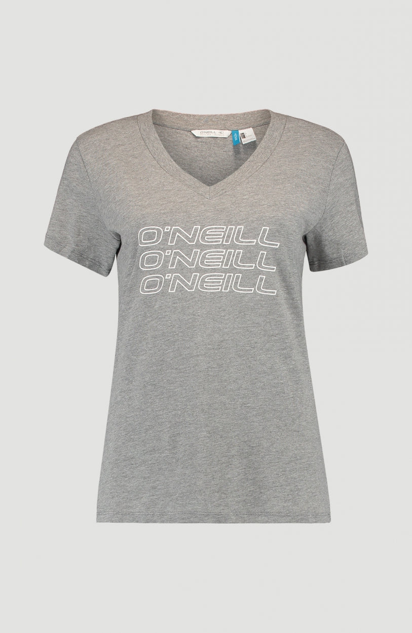 Tee-Shirt Triple Stack V-Neck | Silver Melee -A