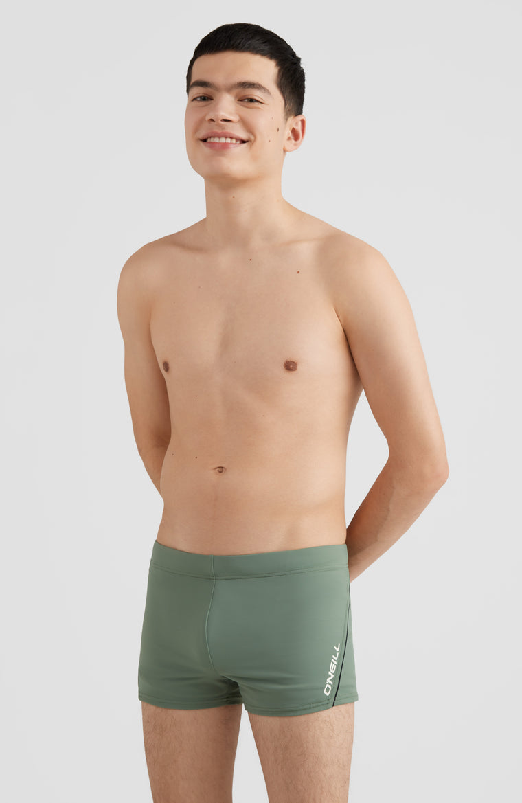 Maillot De Bain Solid | Deep Lichen Green